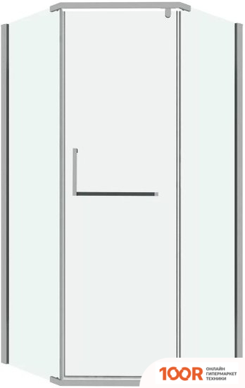 Grossman PRAGMA 100X100X195 302.K33.03.1010.10.00 (ХРОМ/ПРОЗРАЧНОЕ СТЕКЛО) (56035)