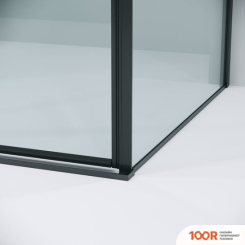 Grossman GALAXY 120X70X195 120.K33.01.1270.21.00 (ЧЕРНЫЙ МАТОВЫЙ/СТЕКЛО ПРОЗРАЧНОЕ) (55757)