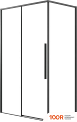 Grossman GALAXY 120X70X195 120.K33.01.1270.21.00 (ЧЕРНЫЙ МАТОВЫЙ/СТЕКЛО ПРОЗРАЧНОЕ) (55757)