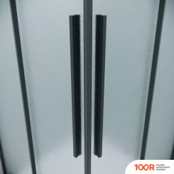 Grossman GALAXY 110Х80Х195 300.K33.01.11R80L.21.02 (ЧЕРНЫЙ МАТОВЫЙ/СТЕКЛО ШИНШИЛЛА) (55745)