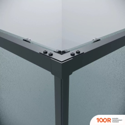 Grossman GALAXY 110Х80Х195 300.K33.01.11R80L.21.02 (ЧЕРНЫЙ МАТОВЫЙ/СТЕКЛО ШИНШИЛЛА) (55745)