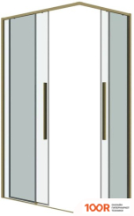 Grossman GALAXY 110X90X195 300.K33.01.1190.32.00 (ЗОЛОТО САТИН/ПРОЗРАЧНОЕ СТЕКЛО) (55742)