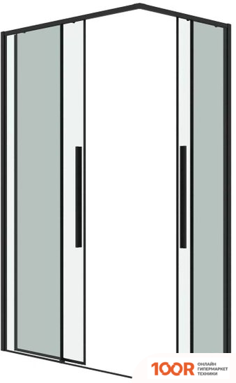 Grossman GALAXY 110X80X195 300.K33.01.1180.21.00 (ЧЕРНЫЙ МАТОВЫЙ/ПРОЗРАЧНОЕ СТЕКЛО) (55724)