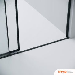 Grossman GALAXY 110X195 1/2.K33.01.11L.21.02 (ЧЕРНЫЙ МАТОВЫЙ/СТЕКЛО ШИНШИЛЛА) (55696)