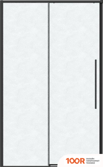 Grossman GALAXY 110X195 1/2.K33.01.11L.21.02 (ЧЕРНЫЙ МАТОВЫЙ/СТЕКЛО ШИНШИЛЛА) (55696)