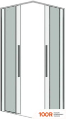 Grossman GALAXY 110X195 1/2.K33.01.11.10.00 (ХРОМ/ПРОЗРАЧНОЕ СТЕКЛО) (55688)