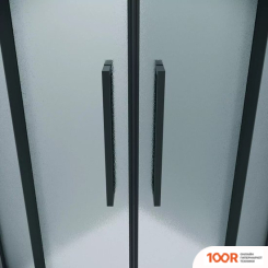 Grossman COSMO 80X80X195 301.K33.02.8080.21.02 (ЧЕРНЫЙ МАТОВЫЙ/ШИНШИЛЛА СТЕКЛО) (55544)