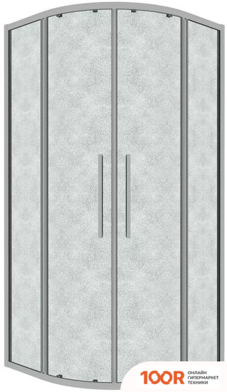 Grossman COSMO 80X80X195 301.K33.02.8080.10.02 (ХРОМ/ШИНШИЛЛА СТЕКЛО) (55542)