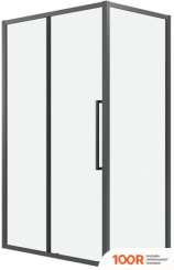 Grossman COSMO 80X195 200.K33.02.80.42.00 (ГРАФИТ САТИН/СТЕКЛО ПРОЗРАЧНОЕ) (55533)