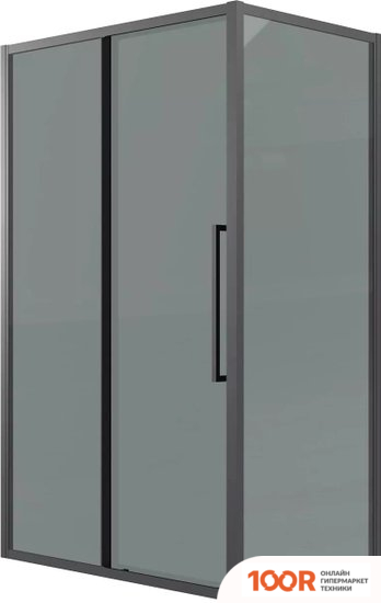 Grossman COSMO 120X90X195 120.K33.02.1290.21.10 (ЧЕРНЫЙ МАТОВЫЙ/ТОНИРОВАННОЕ СТЕКЛО) (55481)