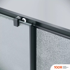 Grossman COSMO 110X90X195 120.K33.02.1190.21.02 (ЧЕРНЫЙ МАТОВЫЙ/ШИНШИЛЛА СТЕКЛО) (55452)