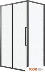 Grossman COSMO 110X70X195 120.K33.02.1170.21.02 (ЧЕРНЫЙ МАТОВЫЙ/ШИНШИЛЛА СТЕКЛО) (55438)