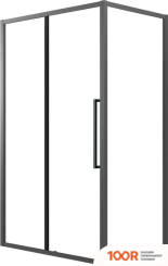 Grossman COSMO 110X70X195 120.K33.02.1170.21.00 (ЧЕРНЫЙ МАТОВЫЙ/ПРОЗРАЧНОЕ СТЕКЛО) (55437)