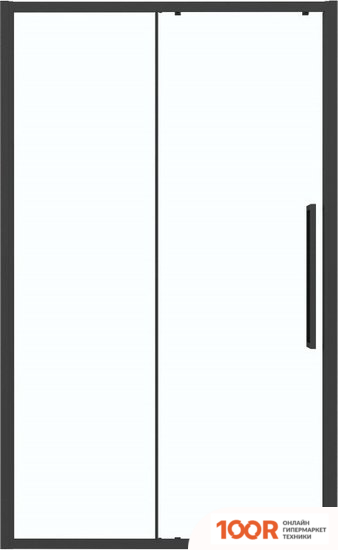 Grossman COSMO 110X195 100.K33.02.110.21.00 (ЧЕРНЫЙ МАТОВЫЙ/СТЕКЛО ПРОЗРАЧНОЕ) (55430)