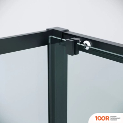 Grossman COSMO 100Х195 200.K33.02.100.21.00 (ЧЕРНЫЙ МАТОВЫЙ/СТЕКЛО ПРОЗРАЧНОЕ) (55423)