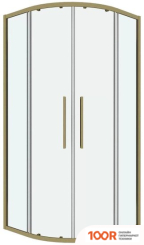 Grossman COSMO 100X100X195 301.K33.02.1010.32.00 (ЗОЛОТО САТИН/ПРОЗРАЧНОЕ СТЕКЛО) (55391)