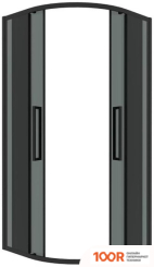 Grossman COSMO 100X100X195 301.K33.02.1010.21.10 (ЧЕРНЫЙ МАТОВЫЙ/ТОНИРОВАННОЕ СТЕКЛО) (55390)