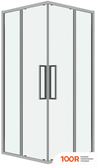 Grossman COSMO 100X100X195 300.K33.02.1010.10.00 (ХРОМ/ПРОЗРАЧНОЕ СТЕКЛО) (55379)