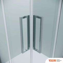 Grossman COSMO 100X100X195 300.K33.02.1010.10.00 (ХРОМ/ПРОЗРАЧНОЕ СТЕКЛО) (55379)