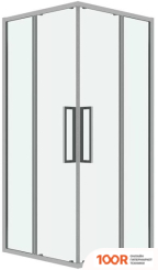 Grossman COSMO 100X100X195 300.K33.02.1010.10.00 (ХРОМ/ПРОЗРАЧНОЕ СТЕКЛО) (55379)