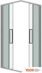 Grossman COSMO 100X100X195 300.K33.02.1010.10.00 (ХРОМ/ПРОЗРАЧНОЕ СТЕКЛО) (55379)