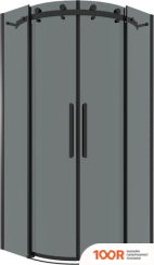 Grossman CLASSIC 90X90X195 301.K33.04.9090.21.10 (ЧЕРНЫЙ МАТОВЫЙ/ТОНИРОВАННОЕ СТЕКЛО) (55377)