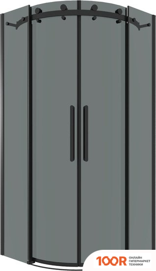 Grossman CLASSIC 90X90X195 301.K33.04.9090.21.10 (ЧЕРНЫЙ МАТОВЫЙ/ТОНИРОВАННОЕ СТЕКЛО) (55377)