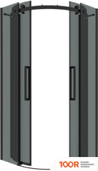 Grossman CLASSIC 90X90X195 301.K33.04.9090.21.10 (ЧЕРНЫЙ МАТОВЫЙ/ТОНИРОВАННОЕ СТЕКЛО) (55377)