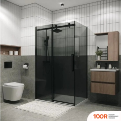 Grossman CLASSIC 90X195 200.K33.04.90.21.10 (ЧЕРНЫЙ МАТОВЫЙ/СТЕКЛО ТОНИРОВАННОЕ) (55369)