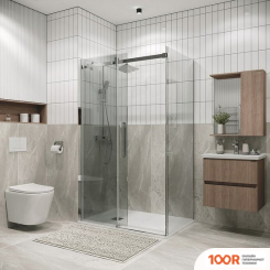 Grossman CLASSIC 90X195 200.K33.04.90.10.00 (ХРОМ/СТЕКЛО ПРОЗРАЧНОЕ) (55367)