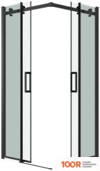 Grossman CLASSIC 80X80X195 300.K33.04.8080.21.00 (ЧЕРНЫЙ МАТОВЫЙ/ПРОЗРАЧНОЕ СТЕКЛО) (55365)