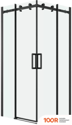 Grossman CLASSIC 80X80X195 300.K33.04.8080.21.00 (ЧЕРНЫЙ МАТОВЫЙ/ПРОЗРАЧНОЕ СТЕКЛО) (55365)