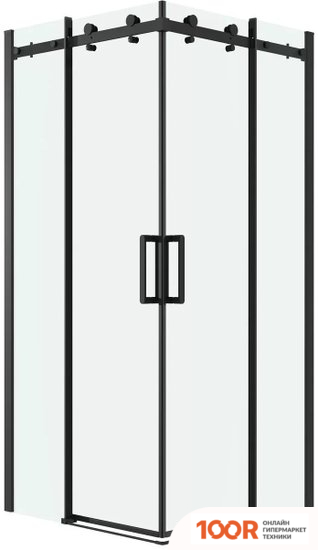 Grossman CLASSIC 80X80X195 300.K33.04.8080.21.00 (ЧЕРНЫЙ МАТОВЫЙ/ПРОЗРАЧНОЕ СТЕКЛО) (55365)