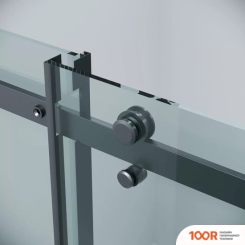 Grossman CLASSIC 130X70X195 120.K33.04.1370.21.00 (ЧЕРНЫЙ МАТОВЫЙ/ПРОЗРАЧНОЕ СТЕКЛО) (55350)