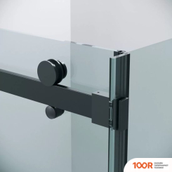 Grossman CLASSIC 130X70X195 120.K33.04.1370.21.00 (ЧЕРНЫЙ МАТОВЫЙ/ПРОЗРАЧНОЕ СТЕКЛО) (55350)