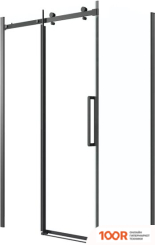 Grossman CLASSIC 130X70X195 120.K33.04.1370.21.00 (ЧЕРНЫЙ МАТОВЫЙ/ПРОЗРАЧНОЕ СТЕКЛО) (55350)