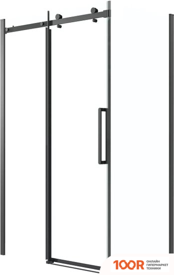 Grossman CLASSIC 130X70X195 120.K33.04.1370.21.00 (ЧЕРНЫЙ МАТОВЫЙ/ПРОЗРАЧНОЕ СТЕКЛО) (55350)