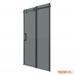 Grossman CLASSIC 120X195 100.K33.04.120.21.10 (ЧЕРНЫЙ МАТОВЫЙ/СТЕКЛО ТОНИРОВАННОЕ) (55332)