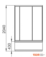 Domani-Spa SIMPLE 99 HIGH ECO DS01ECSM99HWCL00-V1.2 (БЕЛЫЙ/ПРОЗРАЧНОЕ СТЕКЛО) (55121)