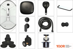 Domani-Spa DELIGHT SLIM 99 HIGH 90X90 DS01DS99HWM00.GT-BLACK (55075)