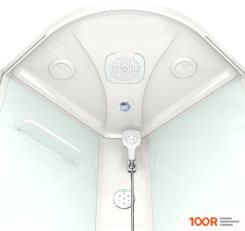 Domani-Spa DELIGHT 99 HIGH 90X90 С ГИДРОМАССАЖЕМ (ПРОЗРАЧНОЕ/БЕЛЫЙ) (55056)