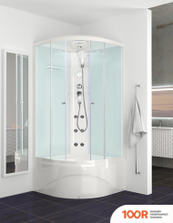 Domani-Spa DELIGHT 99 HIGH 90X90 С ГИДРОМАССАЖЕМ (ПРОЗРАЧНОЕ/БЕЛЫЙ) (55056)