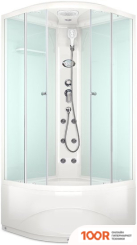 Domani-Spa DELIGHT 99 HIGH 90X90 С ГИДРОМАССАЖЕМ (ПРОЗРАЧНОЕ/БЕЛЫЙ) (55056)