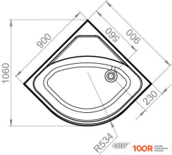 Domani-Spa DELIGHT 99 HIGH 90X90 (САТИН-МАТИРОВАННОЕ СТЕКЛО) (55053)