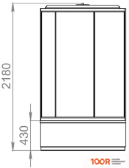 Domani-Spa DELIGHT 99 HIGH 90X90 (ПРОЗРАЧНОЕ СТЕКЛО) (55049)
