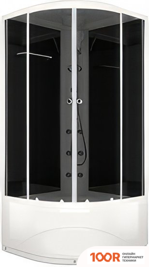 Domani-Spa DELIGHT 99 HIGH (ЧЕРНЫЙ/ТОНИРОВАННОЕ СТЕКЛО) (55048)