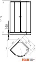 Domani-Spa DELIGHT 99 90Х90 С ГИДРОМАССАЖЕМ (ТОНИРОВАННОЕ СТЕКЛО/ЧЕРНЫЙ) (55047)