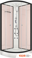 Domani-Spa DELIGHT 99 90X90 С ГИДРОМАССАЖЕМ (ПРОЗРАЧНОЕ СТЕКЛО/РОЗОВЫЙ) (55045)