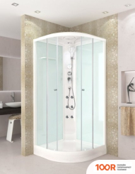 Domani-Spa DELIGHT 99 90X90 С ГИДРОМАССАЖЕМ (ПРОЗРАЧНОЕ СТЕКЛО/ГОЛУБОЙ) (55044)