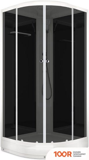 Domani-Spa DELIGHT 99 90X90 (ТОНИРОВАННОЕ СТЕКЛО/ЧЕРНЫЙ) (55043)